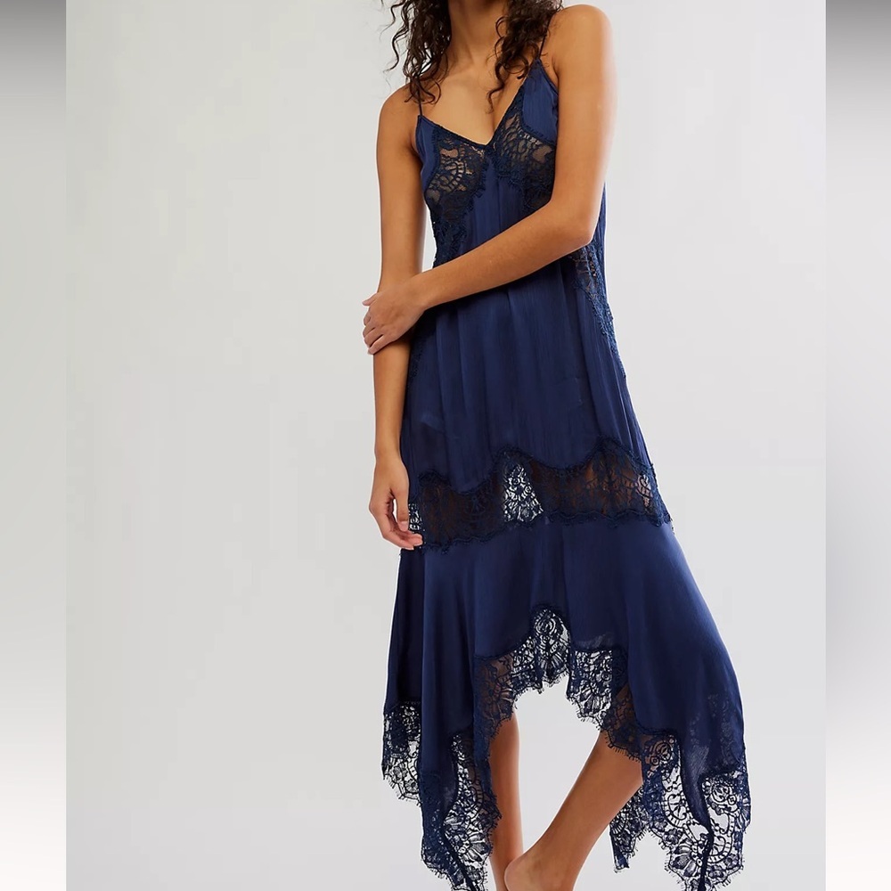 NWOT Free people X Sunsetter Maxi Slip In Navy